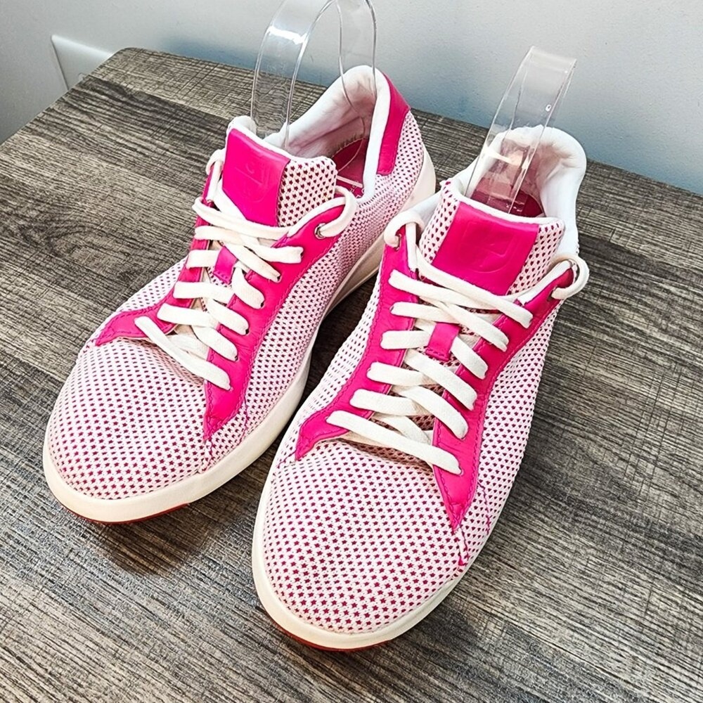 Cole Haan Zerogrand Women's Pink White Star Mesh Sneakers Athletic Shoes 9.5 - Picture 2 of 8